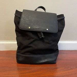 Sole Society Black Canvas/Leather Backpack